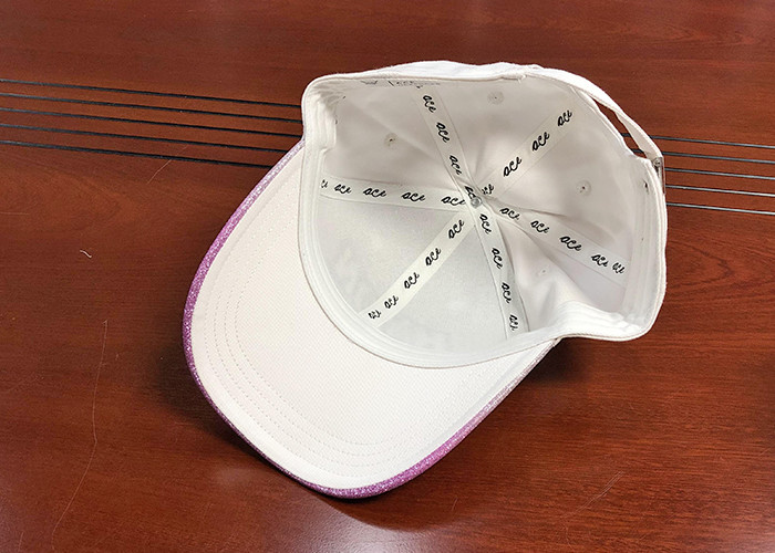 ACE Unisex Adjustable Custom 6 panels Glitter Cloth Embroidery Patch Baseball Curve Bill Cap