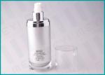 70 ML 130 ML Oval Shape Cosmetic Serum Bottle ，Silver / Gold Airless Cosmetic