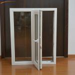 Double Glass PVC Casement Windows White Flush Casement Upvc Windows Silicone