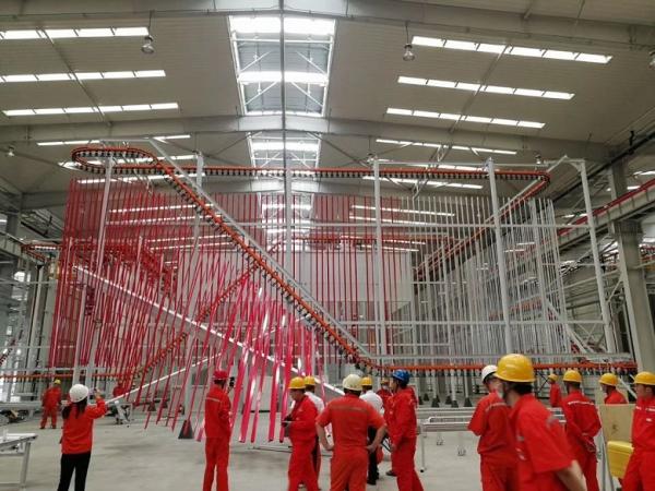 Galvanized Sheet Vertical Powder Coating Line Large Capacity Metal Powder