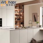 Philippines Apartment Kitchen Modern Style Solid Wood Melamine Kitchen Island