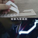 New style light up LED helmet tape for motorcycle super cool look el wire 3