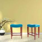 American Style Dining Chair Sets 10kgs blue leather barstool