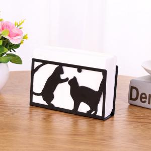 Quality Cat Design Dinner Napkin Holder Metal Tissue Holder Stand Up 15 X 4 X 10cm wholesale