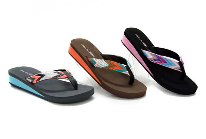 High Heel Wedge Flip Flops