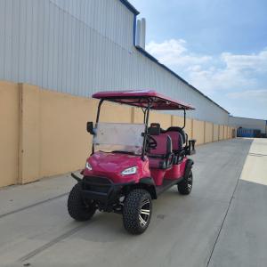 Quality 6 Seater Electric Golf Cart 72V Pink Lithium Off Road Street Legal Utility Custom Maximum Travel Speed 45km/h wholesale