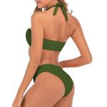 Black Solid Bikini Set Two Piece Swimsuit Sexy Women Swimwear