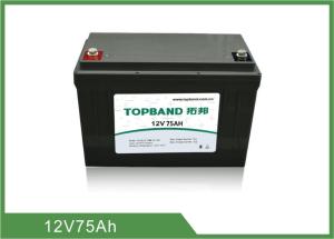 Quality 12V 75ah Rechargeable Lifepo4 Battery , Black LiFePO4 Power Battery CE Certificated wholesale
