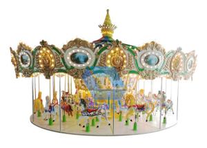 Quality Mechanical Carousel Kiddie Ride , Musical Horse Carousel Ride For Children wholesale