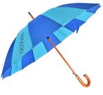 16 Ribs Wooden Shaft RPET Pongee Automatic Open Umbrella