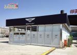 10m Wide 20m Long Cube Structure Tent Roof Parapet Glass Walls For Car Showroom