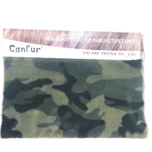 Quality Printed Rabbit Fake Fur for Garment Bags 100% Polyester Jacquard 3 Color Print Fabric wholesale