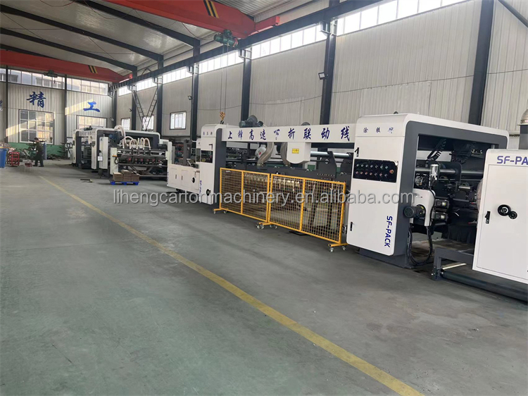 2500 KG Weight Flexo Printing Machine Manufacture With Box Folder Gluer Machine Design