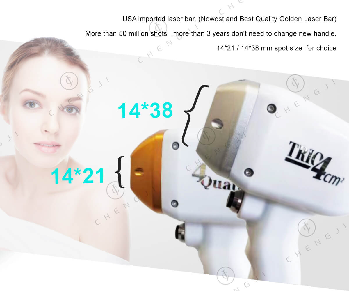 4500W Laser Hair Removal Equipments 800w Laser Hair Reduction Machine Three Wave