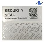 Silver Tamper Proof Hologram Stickers , Anti Counterfeit Security Seal Labels