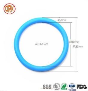 Quality 0.5mm - 1000mm 568 Blue Silicone Sealing Rubber Ring RoHS Rubber Flat O Rings wholesale
