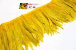 Length 1 Meter Rooster Coque Feather Fringe Trim with Satin Ribbon