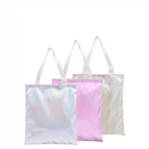 Quality Colorful Glittery Sublimation Shopping Bag Storage Bag With Double-Sided Printing wholesale