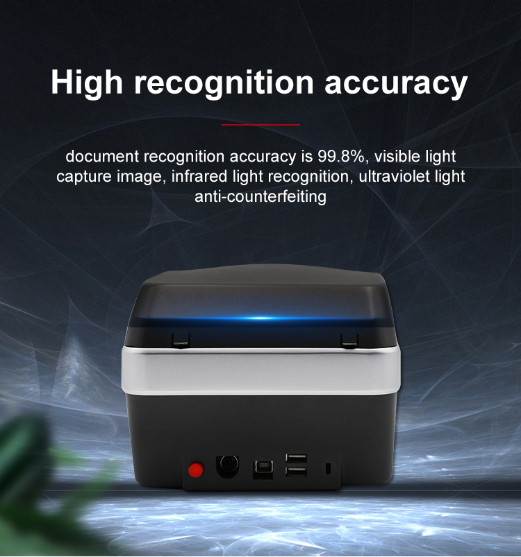 SINOSECU Identity Verification Passport and ID Card Scanner 500 DPI Optical Resolution