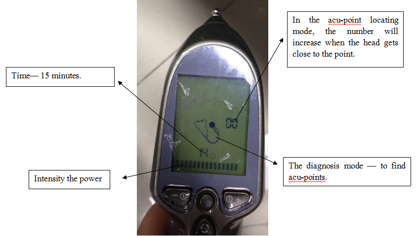 Black Sub Health Analyzer With Electrode Heating Pads Probes For Acupuncture Stimulation