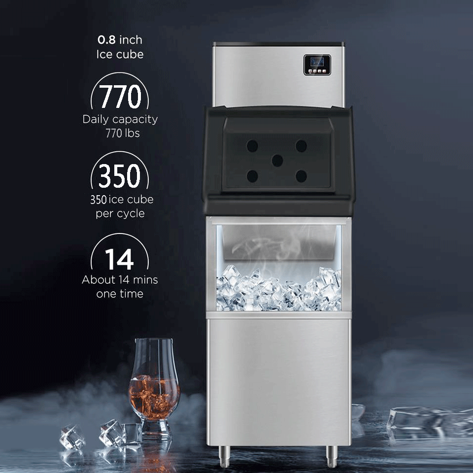 350kg Automatic Stainless Steel Ice Cube Machine for Commercial Electric Ice Block Making Machine Single Time 10-20min