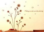 Personalised Contemporary PVC Vinyl Wall Flower Stickers G021