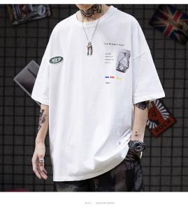 Quality ODM 100% Cotton Streetwear Shoulder T Shirts 3XL Fashion Custom Printing wholesale