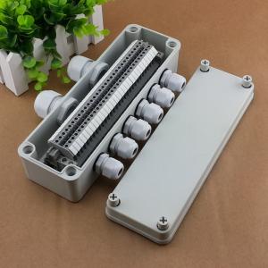 Quality IP65 Waterproof Cable Junction Box 80*250*70mm 6 Ways UK2.5B Din Rail Terminal Blocks Kit wholesale