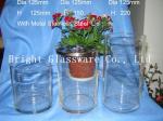 Luxury design glass storage jar with metal lid