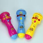 Customized Toy Light Flashing Projection Wireless Microphone Torch Shape Cute