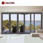 Slim Aluminum Bifold Door , Aluminium Bifold Patio Doors With Blinds