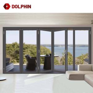 Quality Slim Aluminum Bifold Door , Aluminium Bifold Patio Doors With Blinds wholesale