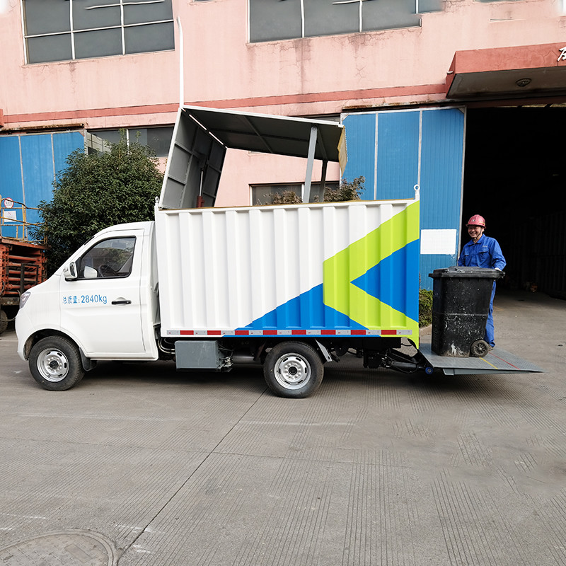 New Energy Container Garbage Bin Truck Small Pure Electric High Efficiency