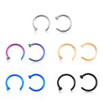 Medical Titanium Punk Clip On Fake Piercing Body Nose Lip Rings Unisex Nose Ring
