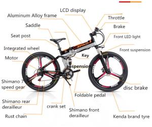 Quality 48V 350W Aluminium Alloy Frame Electric Bikes With Hidden Battery And Disc Brake wholesale