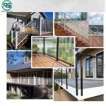 Wood Color And Black Contemporary Aluminum Fence of Aluminum Product Thickness