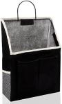 2 PACK WALL HANGING BAG ORGANIZER BASKET WITH POCKETS FOR BATHROOM BEDROOM