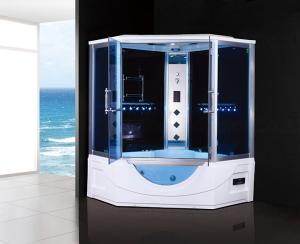 Quality 1650x1650x2150mm Steam Shower Room Cabin With Whirlpool Bathtub wholesale