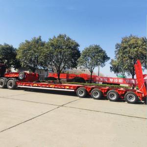 Quality Quad Axles Semi Lowboy 60 Ton 50ft Drop Deck Trailer wholesale