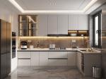 Mdf Material Modern Design Assembled Kitchen Cabinets With Accessories