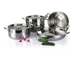 Quality 4Pcs 3-ply stainless steel cookware set SHCY-3012 wholesale