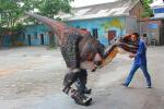 Breathable Realistic Dinosaur Costume , Lightweight Lifelike Carnotaurus Costume