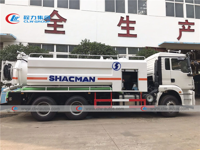 Shacman H3000 6X4 20m3 22m3 Vacuum Sewer Jetting Truck With Italy Pump