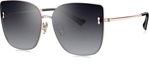 Quality TAC Polarized Cat Eye Sunglasses Ladies Polarised Sunglasses Rose Gold wholesale