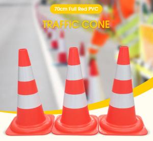 Quality 700mm Traffic Warning Cones PVC Reflective Flexible Road Cone wholesale