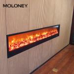 70inch Fixed Glass Flush Mount Electric Fireplace Fire Simulation