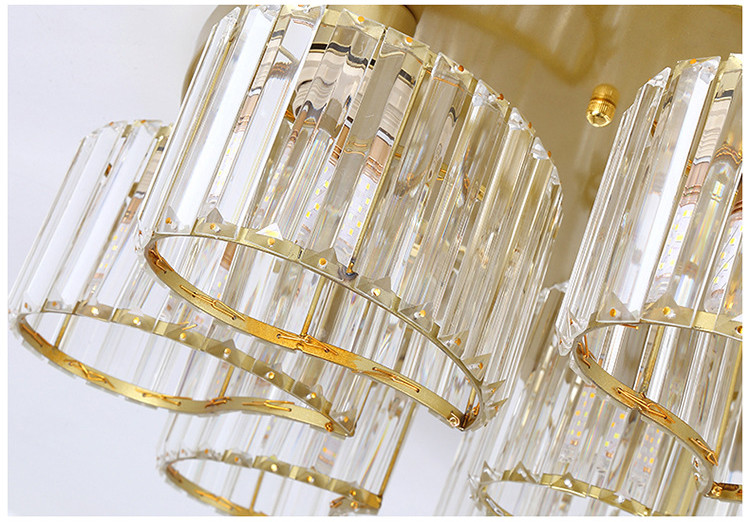 Romantic Modern Minimalist Ceiling Lamp American Model Room Personality Luxury led crystal ceiling light（WH-CA-76)