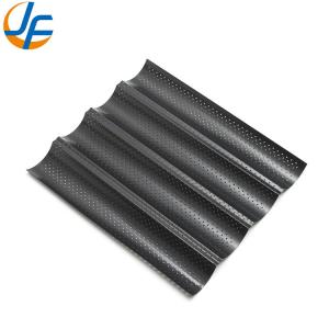 Quality Rk Bakeware China-49053 5 Loaf Nonstick 600*400 Aluminum Uni-Lock Baguette Tray / French Bread Pan wholesale