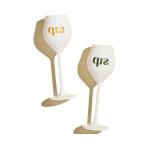 Yellow Pink Veuve Clicquot Plastic Champagne Glass Unbreakable 130ml 4oz