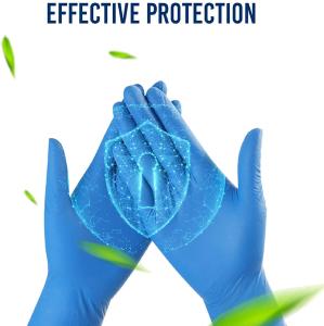 Quality Blue Examination Medical Nitrile Gloves Food Grade Puncture Resistant wholesale